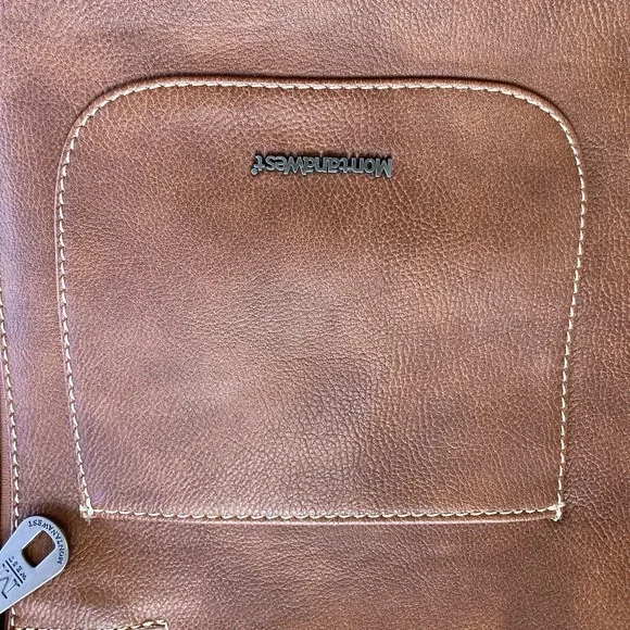 Montana West Purse Bag Brown Aztec Southwest Embossed Rivets Great Condition - Picture 7 of 16